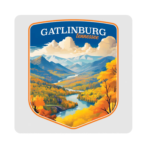 Gatlinburg Tennessee Design D Souvenir 4x4-Inch Coaster Acrylic 4 Pack 
