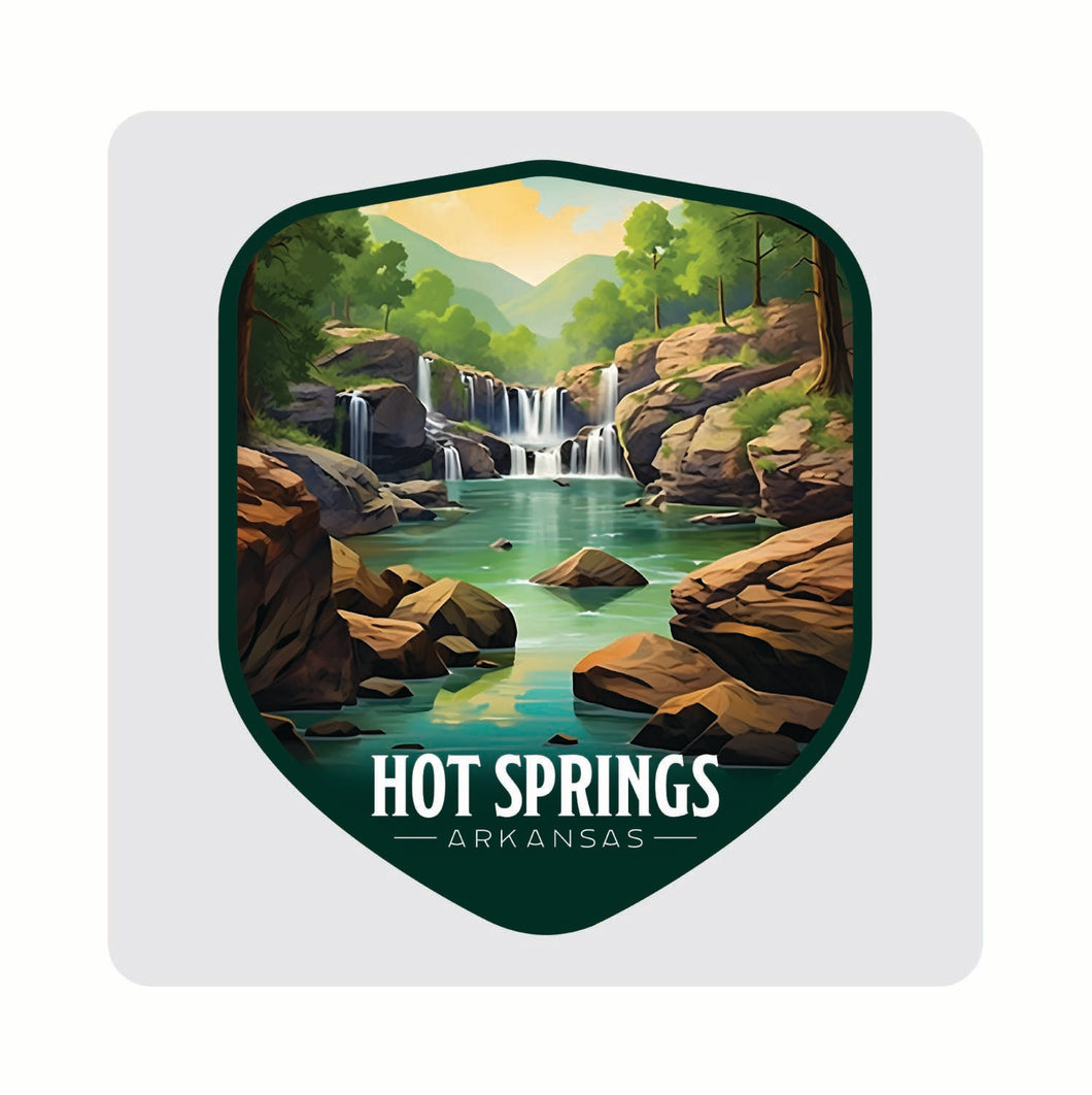 Hot Springs Arkansas Lake Springs Design Souvenir 4x4-Inch Coaster Acrylic 4 Pack 
