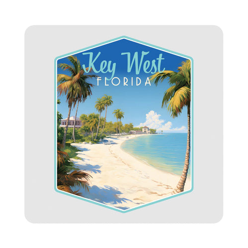 Key West Florida Design B Souvenir 4x4-Inch Coaster Acrylic 4 Pack 