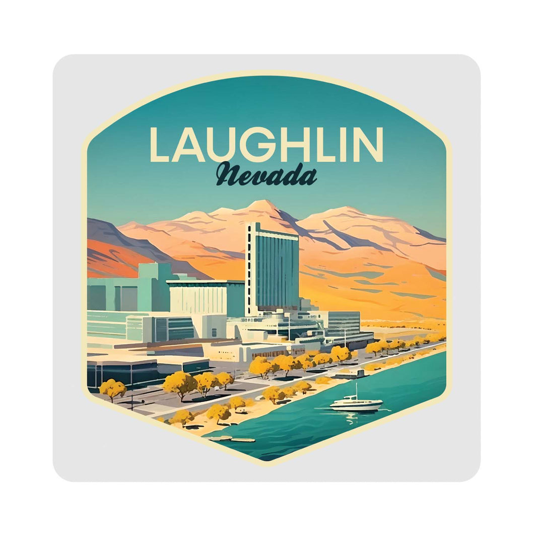 Laughlin Nevada Design A Souvenir 4x4-Inch Coaster Acrylic 4 Pack