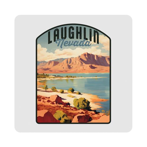 Laughlin Nevada Design B Souvenir 4x4-Inch Coaster Acrylic 4 Pack