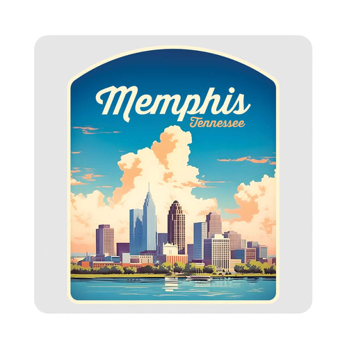 Memphis Tennessee Design A Souvenir 4x4-Inch Coaster Acrylic 4 Pack