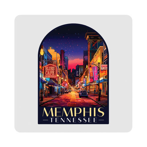 Memphis Tennessee Design C Souvenir 4x4-Inch Coaster Acrylic 4 Pack