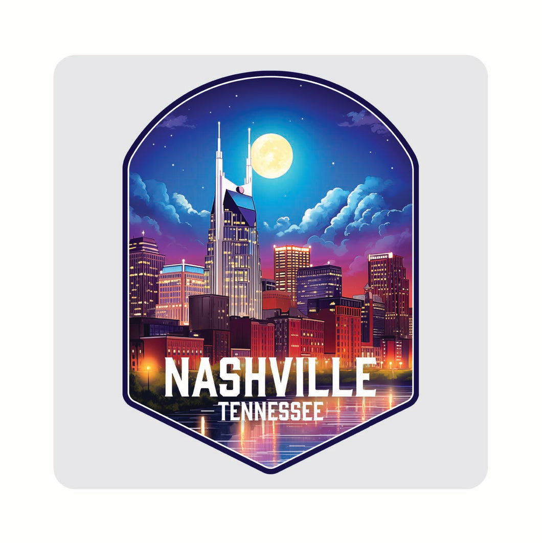 Nashville Tennessee Design D Souvenir 4x4-Inch Coaster Acrylic 4 Pack 