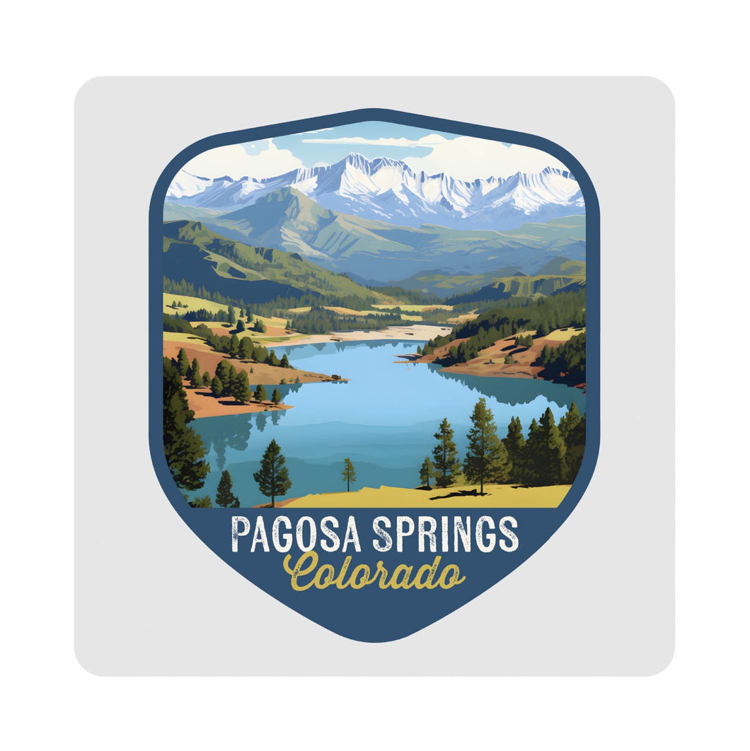 Pagosa Springs Colorado Design B Souvenir 4x4-Inch Coaster Acrylic 4 Pack 