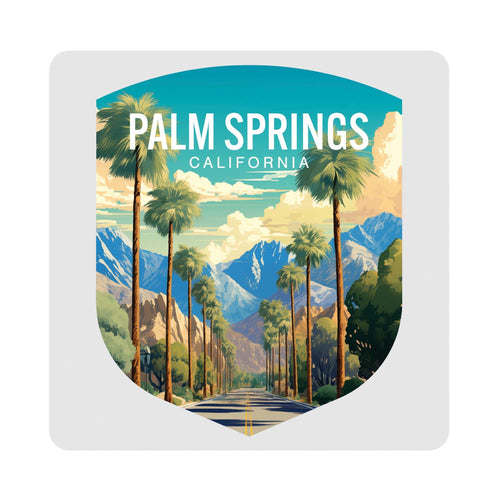 Palm Springs California Design A Souvenir 4x4-Inch Coaster Acrylic 4 Pack 