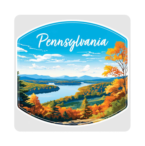 Pennsylvania Design C Souvenir 4x4-Inch Coaster Acrylic 4 Pack 