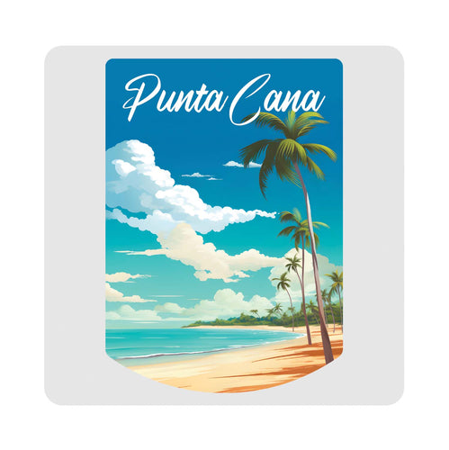 Punta Cana Dominican Republic Design D Souvenir 4x4-Inch Coaster Acrylic 4 Pack 