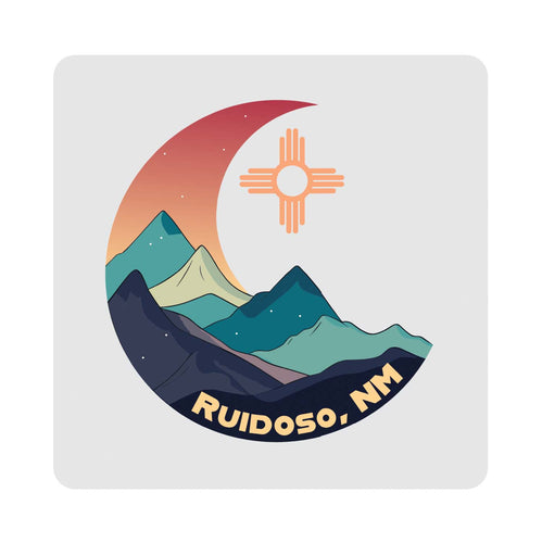 Ruidoso New Mexico Design C Souvenir 4x4-Inch Coaster Acrylic 4 Pack 