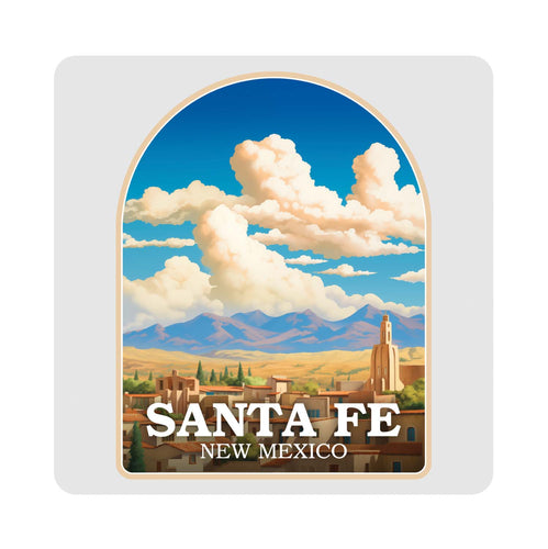 Santa Fe New Mexico Design A Souvenir 4x4-Inch Coaster Acrylic 4 Pack 