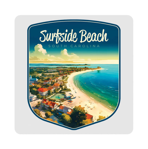 Surfside Beach South Carolina Design A Souvenir 4x4-Inch Coaster Acrylic 4 Pack 