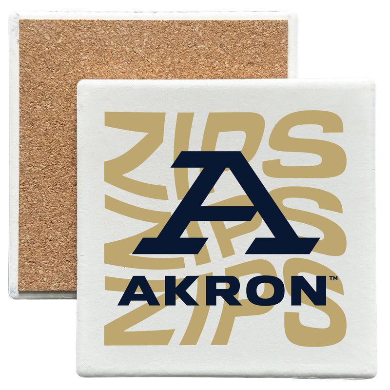 Akron Zips Officially Licensed 4x4-Inch Ceramic Coaster – Logo or Medley Design Logo