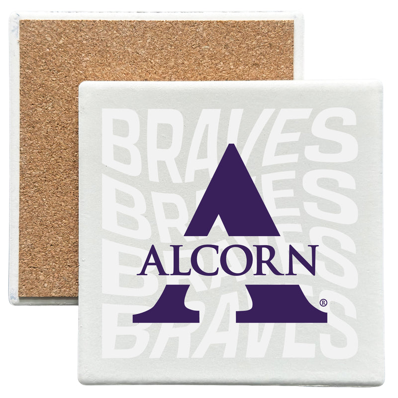 Alcorn State Braves Officially Licensed 4x4-Inch Ceramic Coaster – Logo or Medley Design Logo