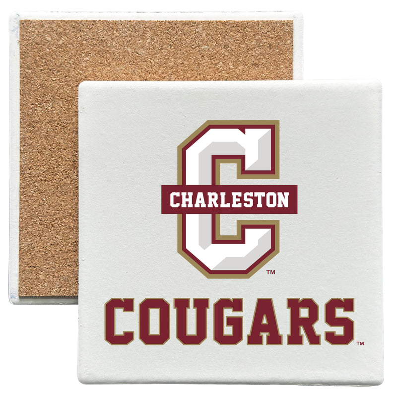 College of Charleston Officially Licensed 4x4-Inch Ceramic Coaster – Logo or Medley Design Logo