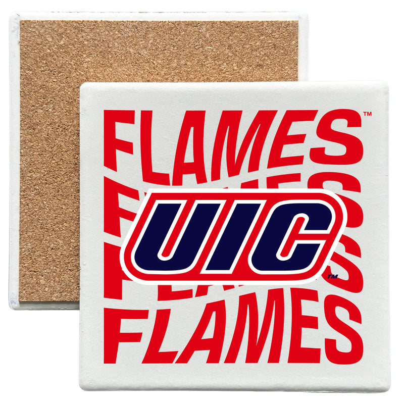 University of Illinois at Chicago Officially Licensed 4x4-Inch Ceramic Coaster – Logo or Medley Design Logo