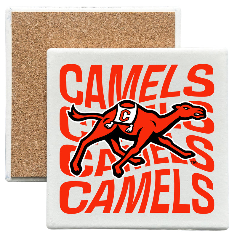 Campbell University Fighting Camels Officially Licensed 4x4-Inch Ceramic Coaster – Logo or Medley Design Logo