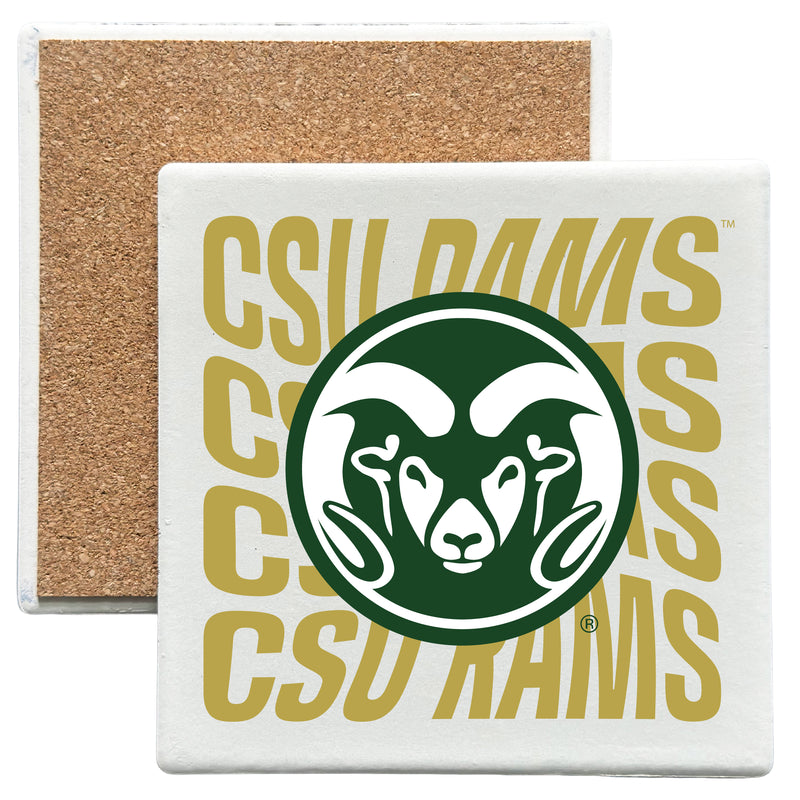 Colorado State Rams Officially Licensed 4x4-Inch Ceramic Coaster – Logo or Medley Design Logo