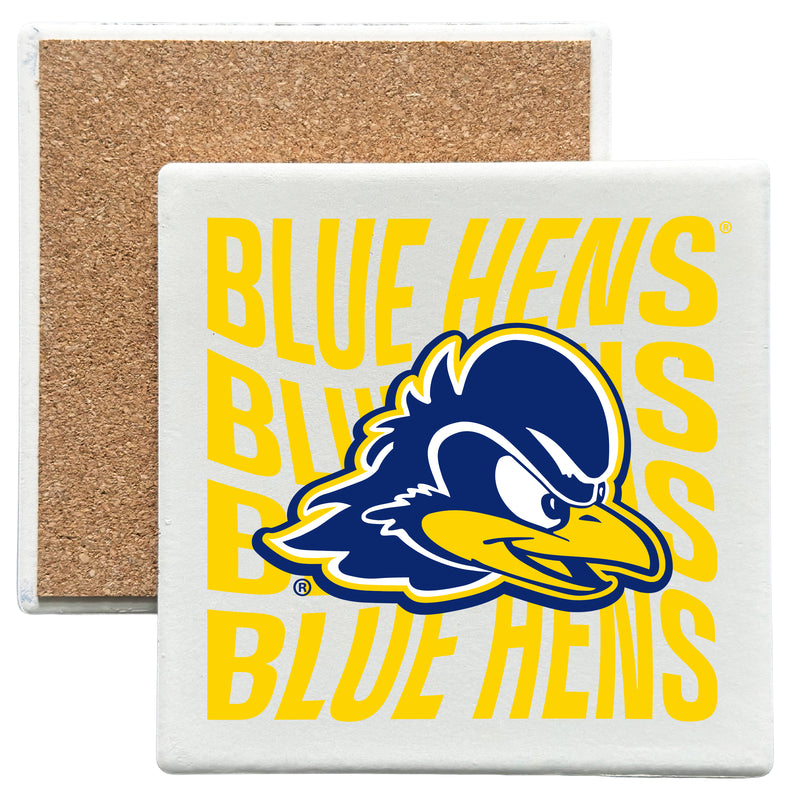 Delaware Blue Hens Officially Licensed 4x4-Inch Ceramic Coaster – Logo or Medley Design Logo