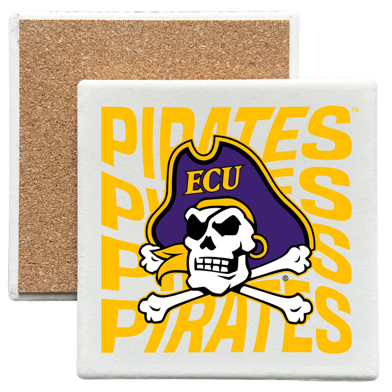 East Carolina Pirates Officially Licensed 4x4-Inch Ceramic Coaster – Logo or Medley Design Logo