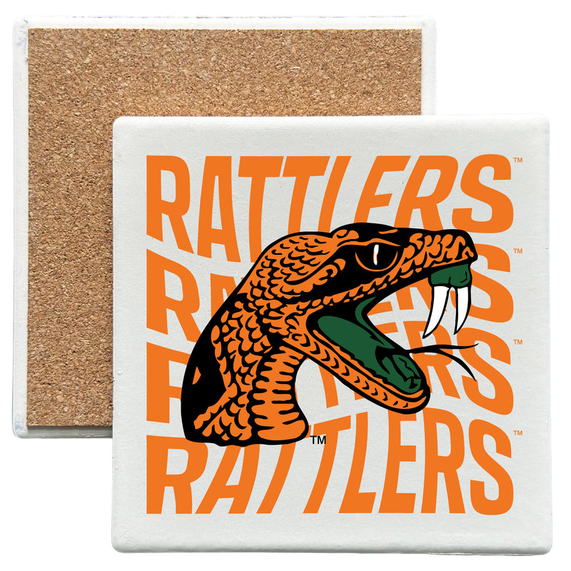 Florida A&M Rattlers Officially Licensed 4x4-Inch Ceramic Coaster – Logo or Medley Design Logo