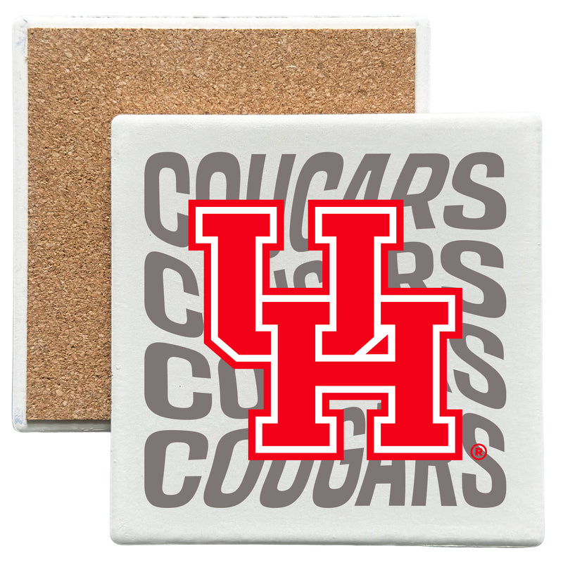 University of Houston Officially Licensed 4x4-Inch Ceramic Coaster – Logo or Medley Design Logo