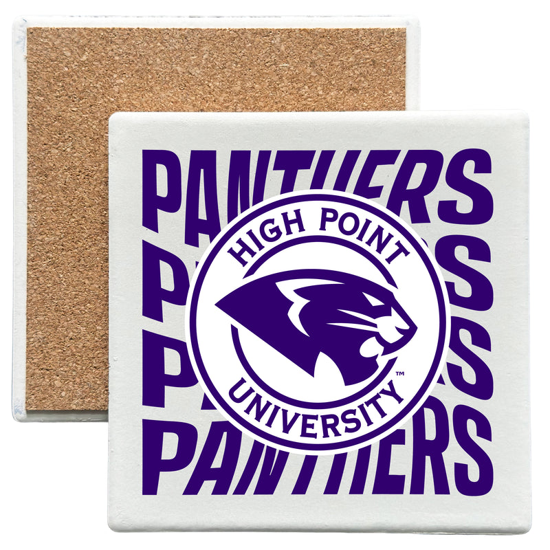 High Point University Officially Licensed 4x4-Inch Ceramic Coaster – Logo or Medley Design Logo