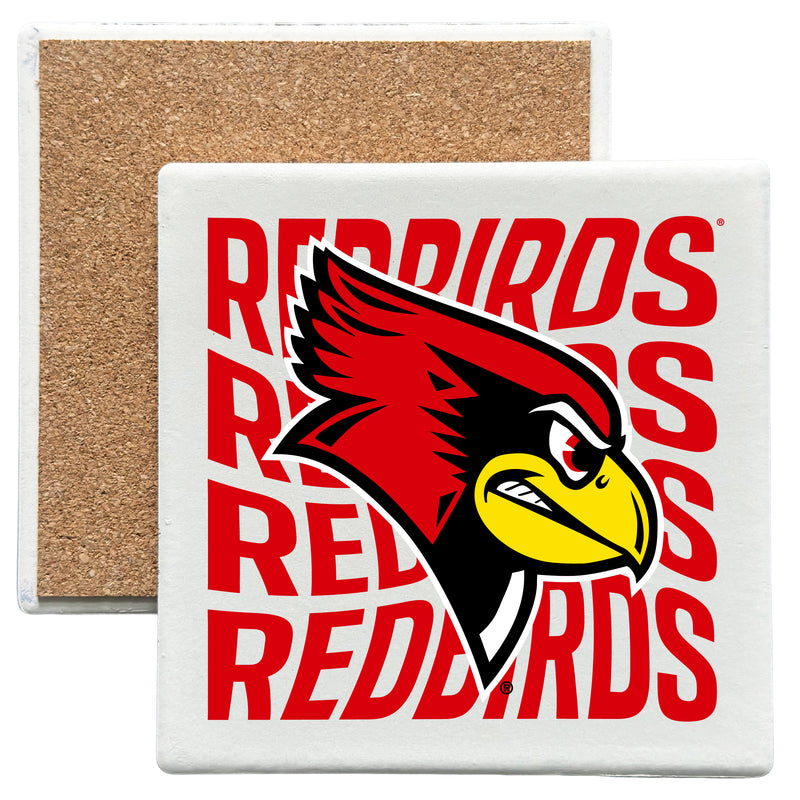 Illinois State Redbirds Officially Licensed 4x4-Inch Ceramic Coaster – Logo or Medley Design Logo