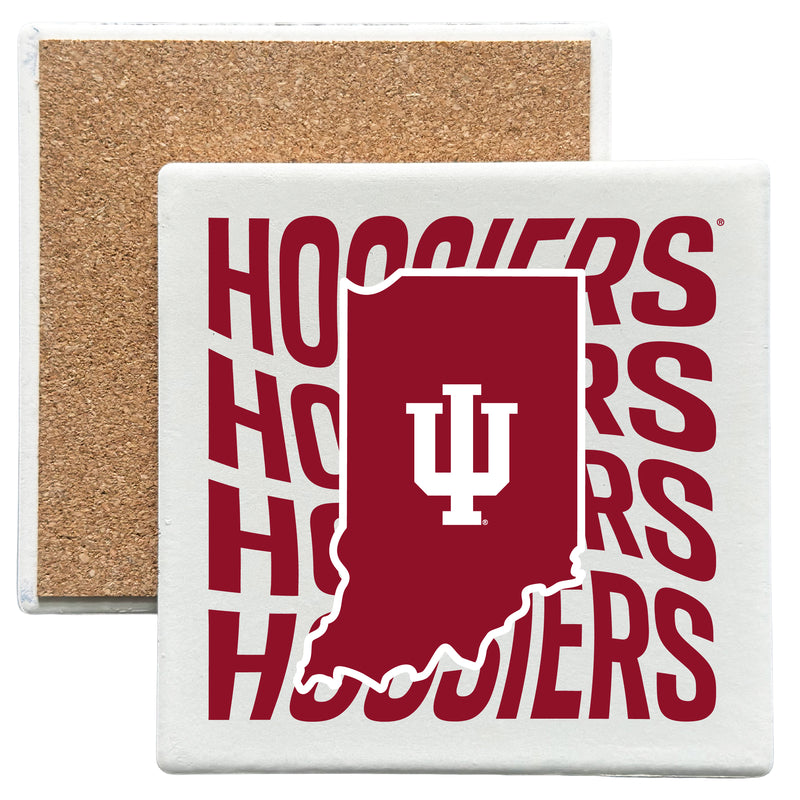 Indiana Hoosiers Officially Licensed 4x4-Inch Ceramic Coaster – Logo or Medley Design Logo