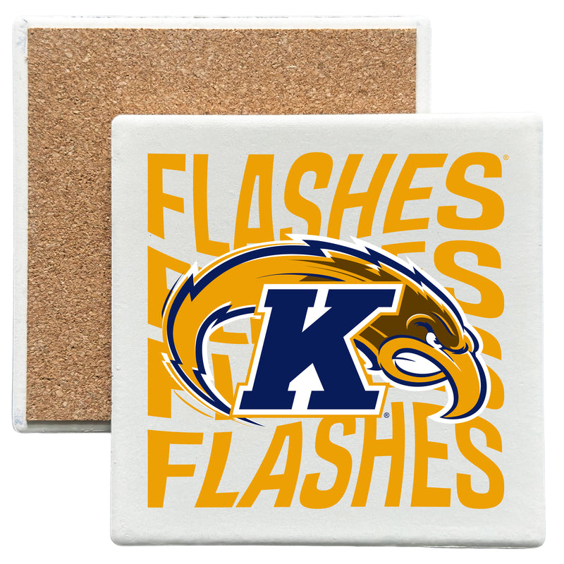 Kent State University Officially Licensed 4x4-Inch Ceramic Coaster – Logo or Medley Design Logo