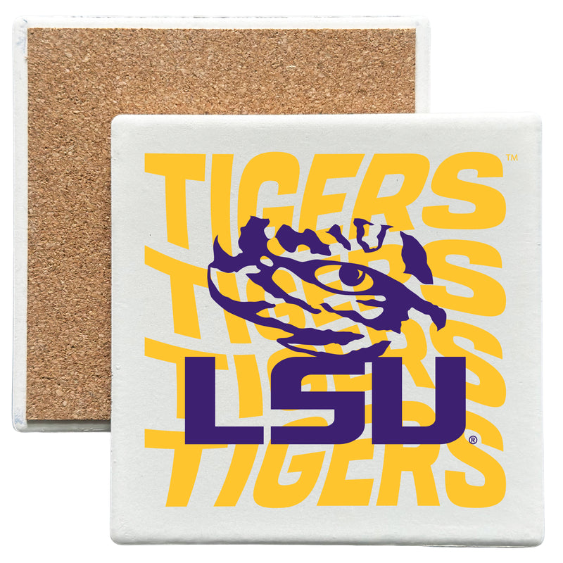 LSU Tigers Officially Licensed 4x4-Inch Ceramic Coaster – Logo or Medley Design Logo