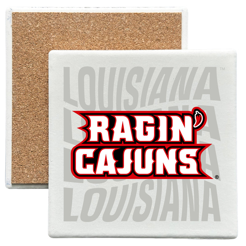 Louisiana at Lafayette Ragin' Cajuns Officially Licensed 4x4-Inch Ceramic Coaster – Logo or Medley Design Logo