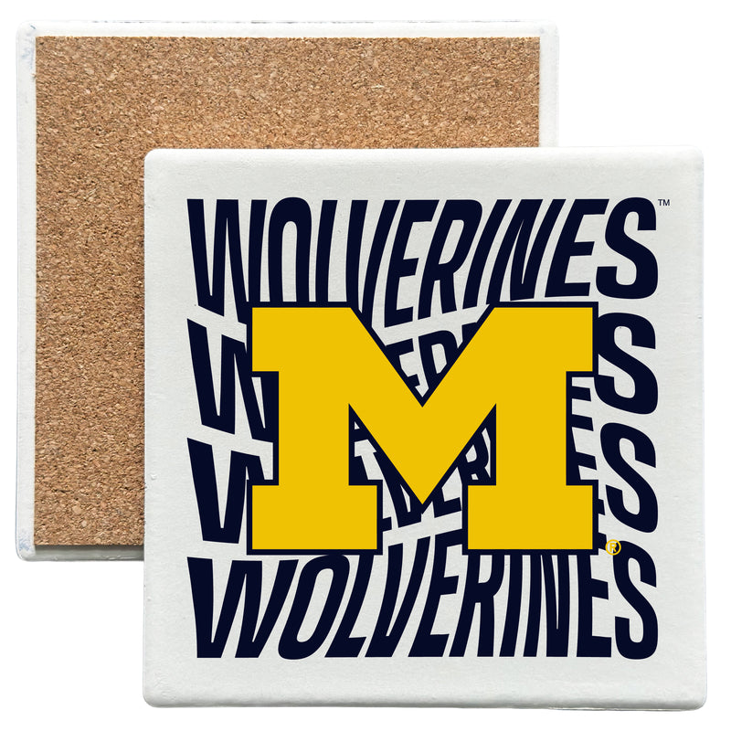 Michigan Wolverines Officially Licensed 4x4-Inch Ceramic Coaster – Logo or Medley Design Logo