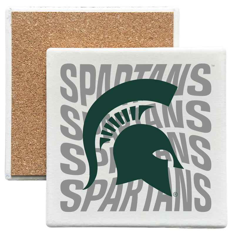 Michigan State Spartans Officially Licensed 4x4-Inch Ceramic Coaster – Logo or Medley Design Logo
