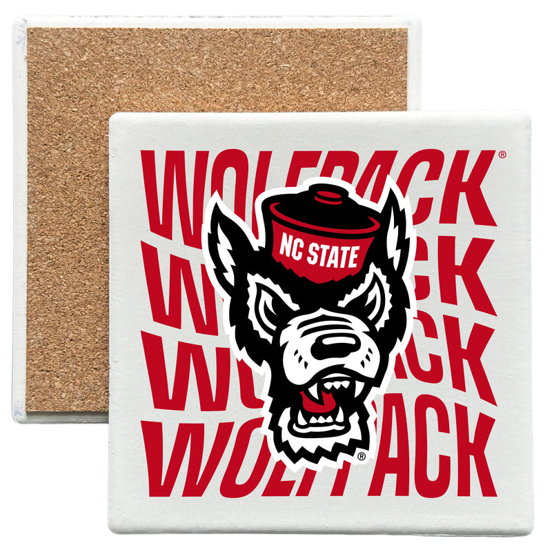 NC State Wolfpack Officially Licensed 4x4-Inch Ceramic Coaster – Logo or Medley Design Logo