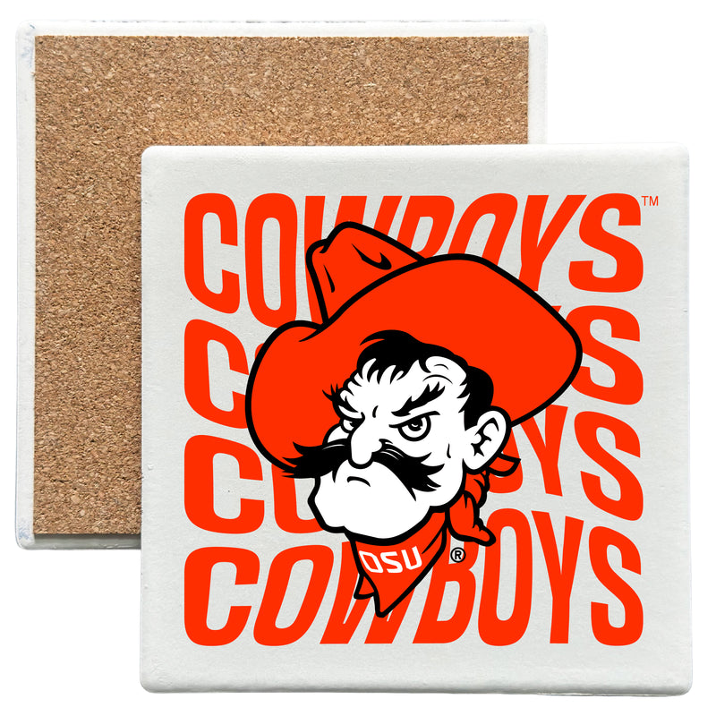 Oklahoma State Cowboys Officially Licensed 4x4-Inch Ceramic Coaster – Logo or Medley Design Logo