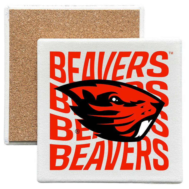 Oregon State Beavers Officially Licensed 4x4-Inch Ceramic Coaster – Logo or Medley Design Logo
