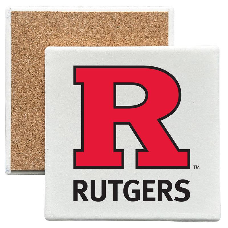 Rutgers Scarlet Knights Officially Licensed 4x4-Inch Ceramic Coaster – Logo or Medley Design Logo
