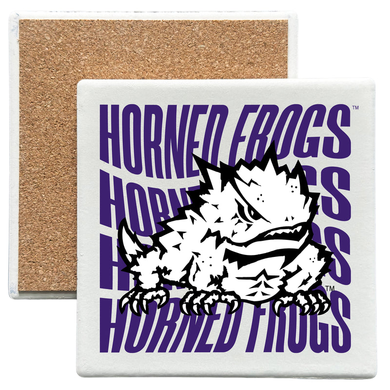 Texas Christian University Officially Licensed 4x4-Inch Ceramic Coaster – Logo or Medley Design Logo