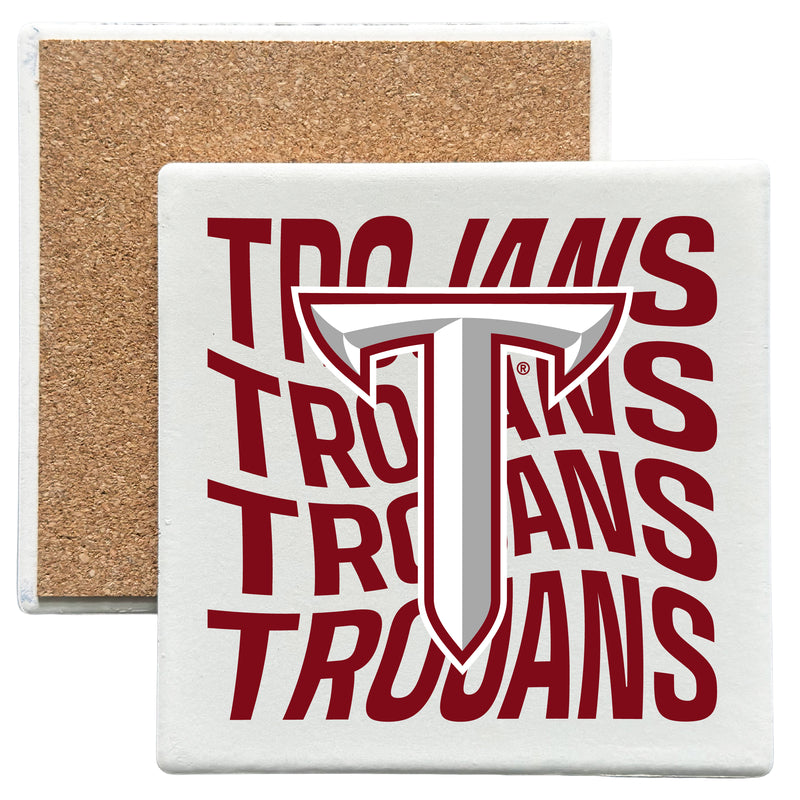 Troy University Officially Licensed 4x4-Inch Ceramic Coaster – Logo or Medley Design Logo