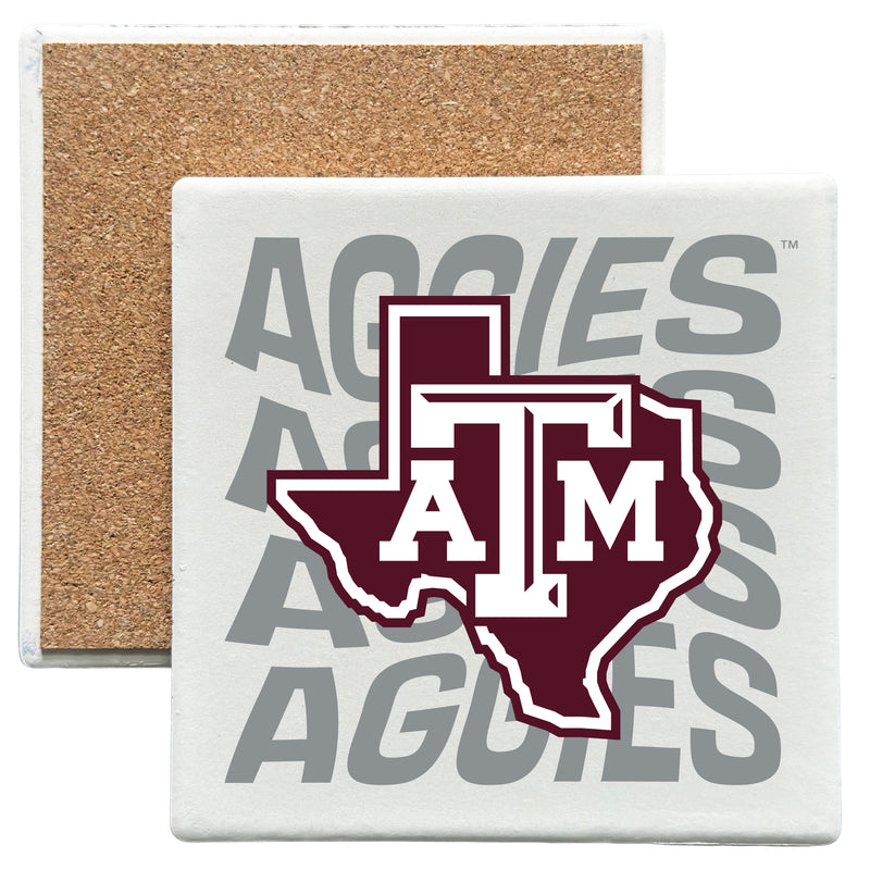 Texas A&M Aggies Officially Licensed 4x4-Inch Ceramic Coaster – Logo or Medley Design Logo