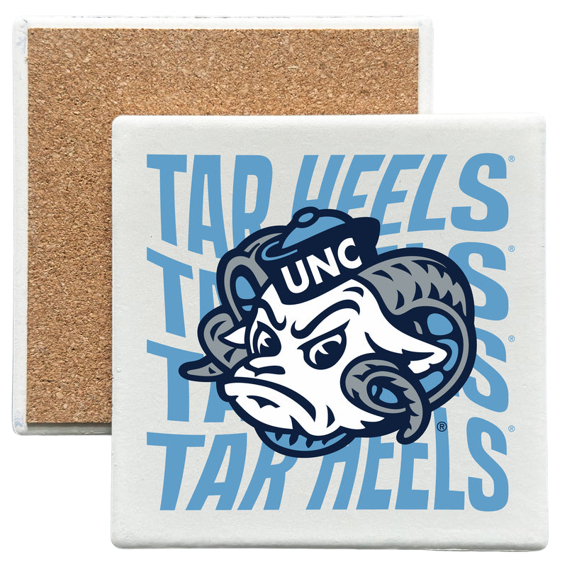 UNC Tar Heels Officially Licensed 4x4-Inch Ceramic Coaster – Logo or Medley Design Logo
