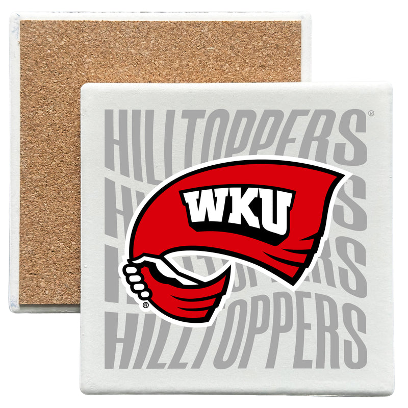 Western Kentucky Hilltoppers Officially Licensed 4x4-Inch Ceramic Coaster – Logo or Medley Design Logo