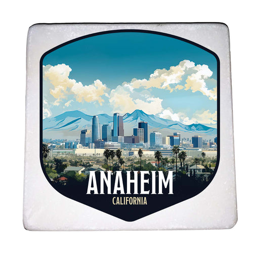 Anaheim California Design A Souvenir 4x4-Inch Coaster Marble 4 Pack 