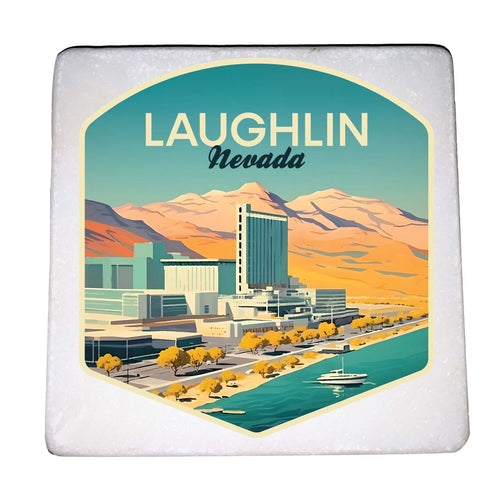 Laughlin Nevada Design A Souvenir 4x4-Inch Coaster Marble 4 Pack