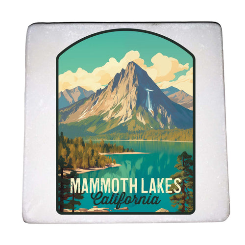 Mammoth Lakes California Design A Souvenir 4x4-Inch Coaster Marble 4 Pack 