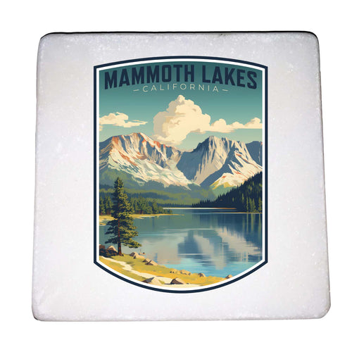 Mammoth Lakes California Design C Souvenir 4x4-Inch Coaster Marble 4 Pack 