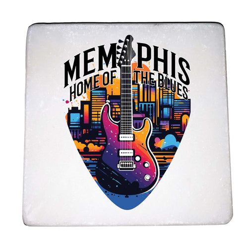 Memphis Tennessee Design B Souvenir 4x4-Inch Coaster Marble 4 Pack