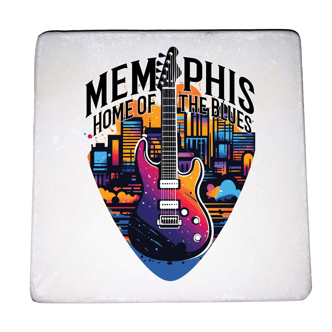Memphis Tennessee Design B Souvenir 4x4-Inch Coaster Marble 4 Pack