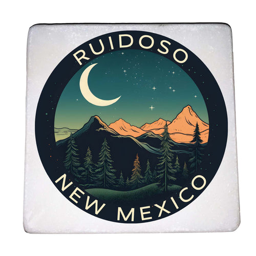 Ruidoso New Mexico Design A Souvenir 4x4-Inch Coaster Marble 4 Pack 