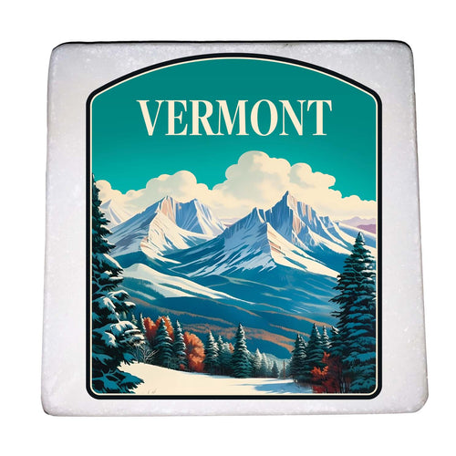 Vermont Design A Souvenir 4x4-Inch Coaster Marble 4 Pack 